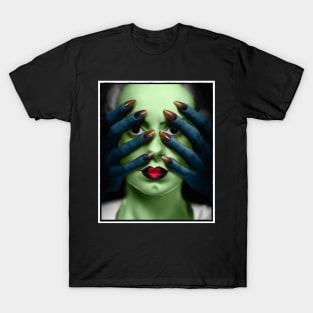 Peek a Boo Who Bride of Frankenstein Blue Claws T-Shirt